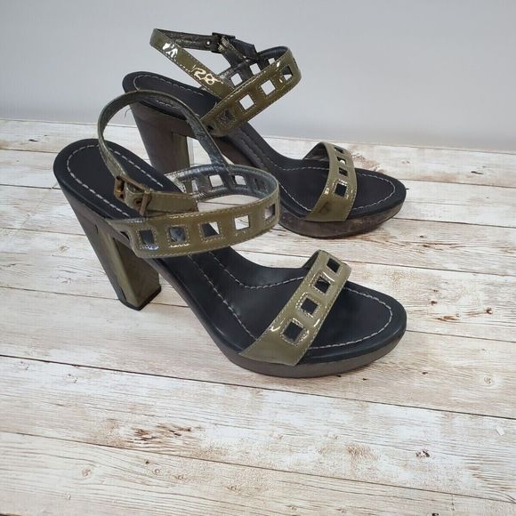 Theory Platform Heels Olive Size‎ 37.5 - Picture 1 of 12